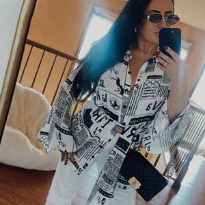 Newspaper printed top
